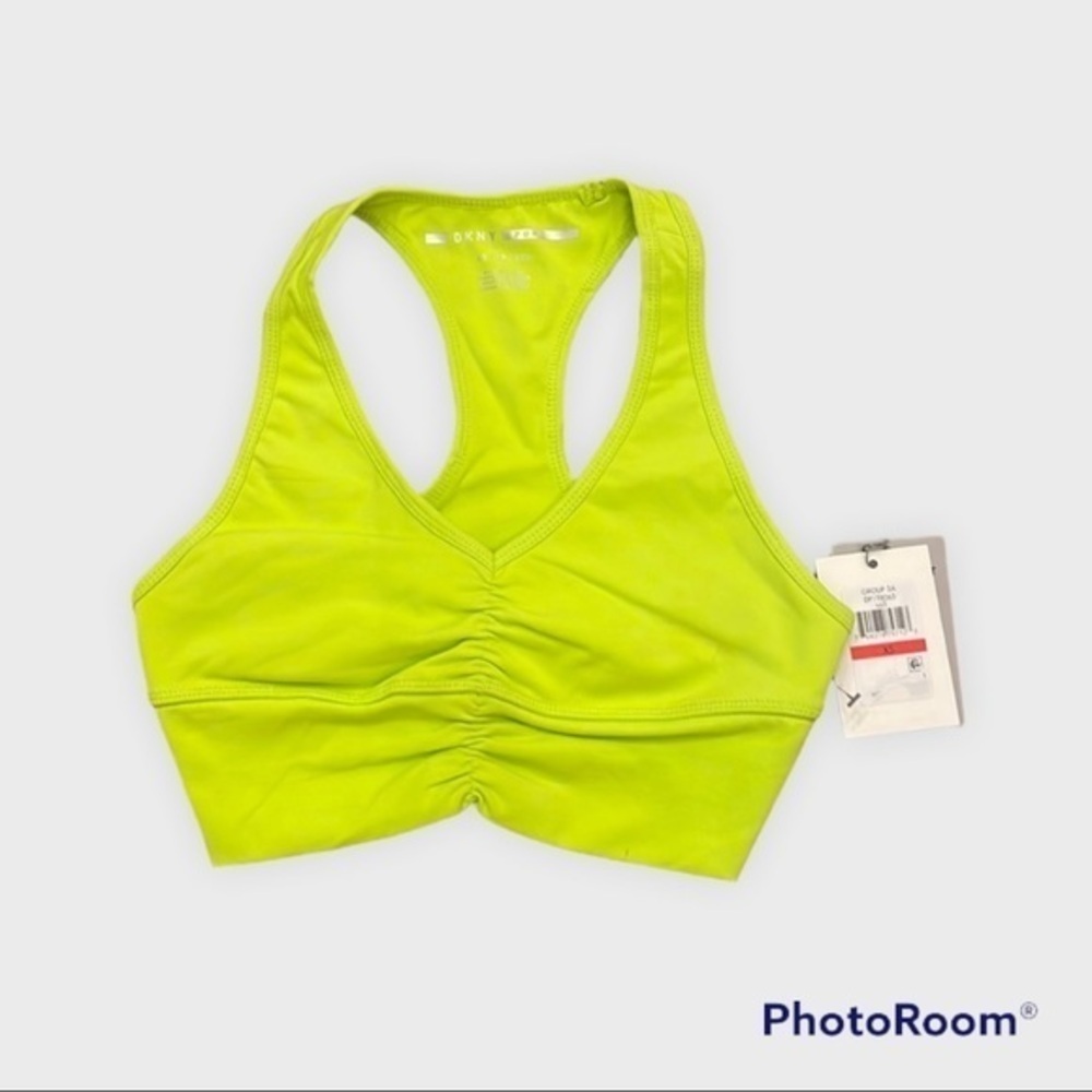 DKNY sport ruched racerback low impact sports bra- 168